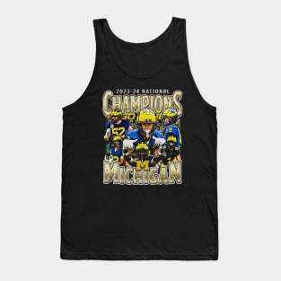 Michigan National Champs 2023-2024 Vintage Bootleg Tank Top